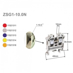 Złączka szynowa 2-przewodowa 10mm2 szara-29121