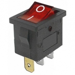 Przełącznik podświetlany mały AC czerwony-31857