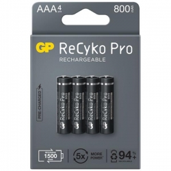 Akumulatorek NiMH AAA R3 GP ReCyko Pro 800mAh 4szt-35120
