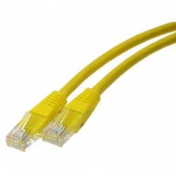 Kabel patchcord UTP CU kat.6 0,25m żółty-37524