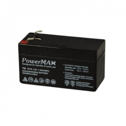 Akumulator żelowy bezobsługowy PowerMax 12V 1,3Ah-37626