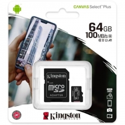 Karta pamięci microSD + adapter 64GB Kingston Canv-37806