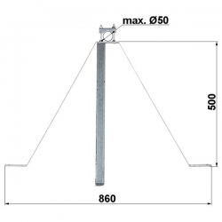 Obejma murowa OMP-50W50 do masztów antenowych -38570