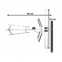 Antena TV kierunkowa 3dir27S DVB-T UHF/VHF filtr L-38776