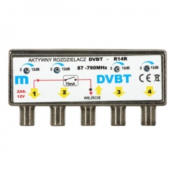 Rozgałęźnik sygnału DVB-T ze wzmacniaczem R-14R-38933