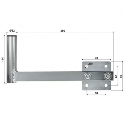 Sat uchwyt masztu murowy UML-32H32-39442